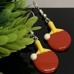 Ping Pong Paddle Earrings, Ping Pong Earrings, Sports Earrings, Gift Idea, Silly